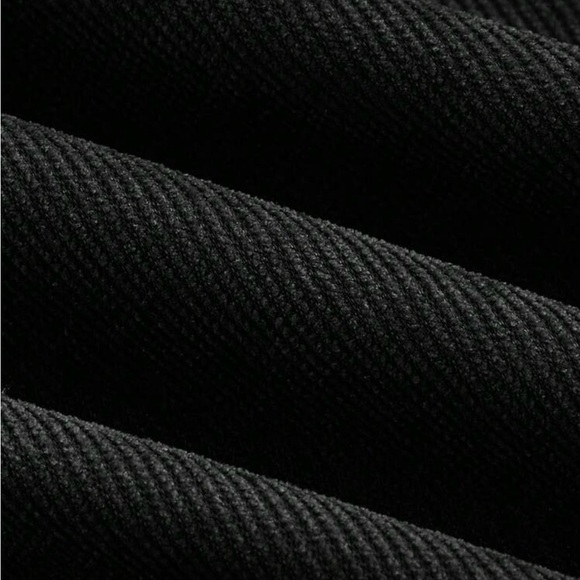 SHEIN- Elegant Black Wide-Leg Women's Pants- Corduroy - Picture 5 of 5